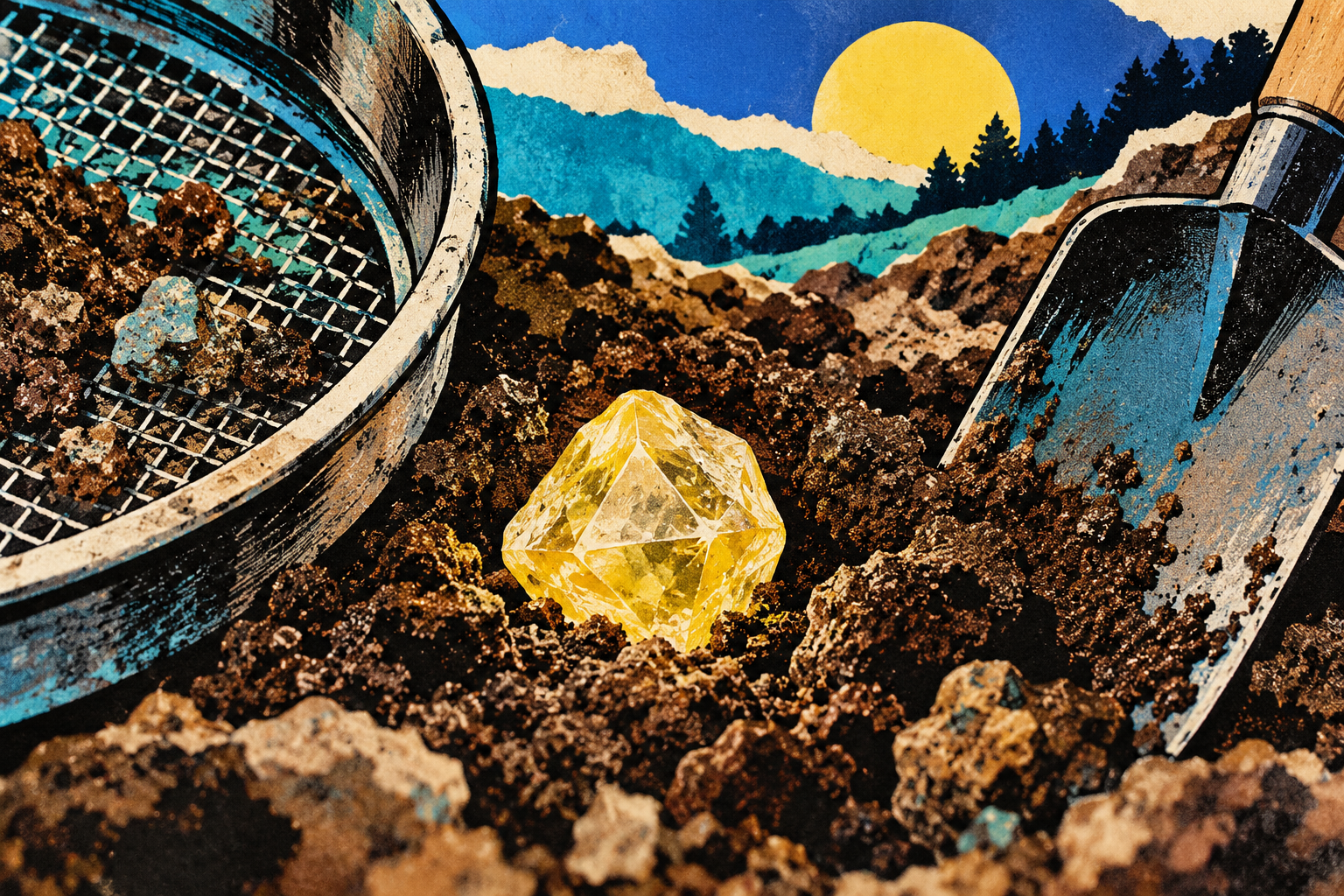 Illustrazione AI concettuale: non raffigura il diamante realmente trovato.